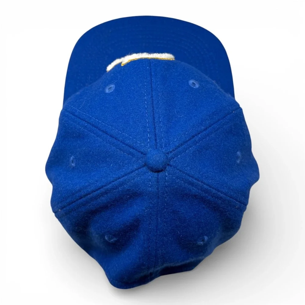 Communal Cowboy Snapback Hat Unisex Blue Wool Lucky Varsity Embroidered Logo Cap